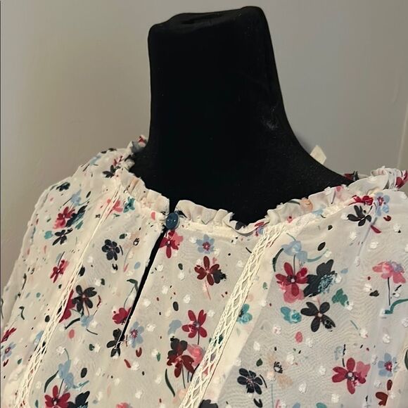 Matilda Jane Cream and Pink Bell Sleeve Blouse B - Picture 6 of 10